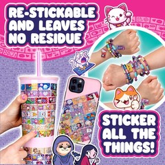 Sticki Rolls Sticker Book Bracelet – 120 Holographic Stickers