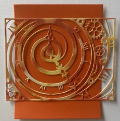 ROMAN NUMERAL ￼GEAR CLOCK Die-Cuts(4pc)Cogs•Steampunk •Background•Time•Rectangle