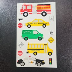 Mrs. Grossman’s Giant Stickers – Vehicles – Taxi, Bus, Firetruck –