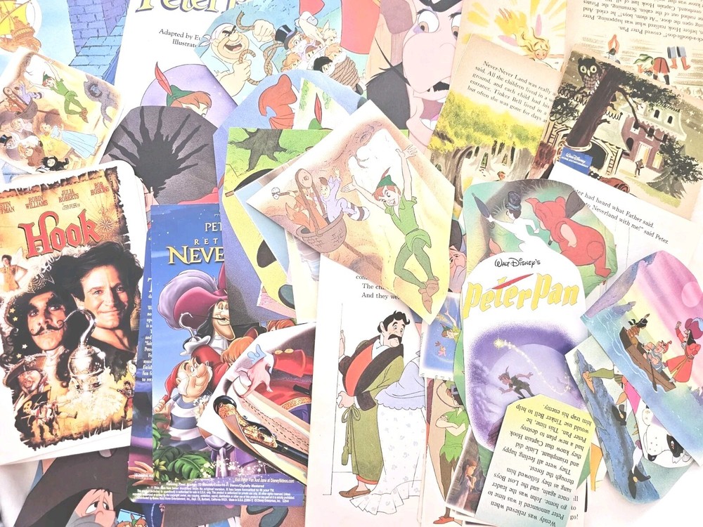 Disneys Movie Book Peter Pan 80 Pc Ephemera Paper Journals Scrapbooks