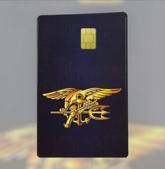 USN NAVY EAGLE TRIDENT US FLAG CREDIT DEBIT CARD CUSTOM SKIN STICKER CHIP 1PC