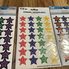 Jot Stickers Stars 3sheets 336 Stickers NEW Free Shipping