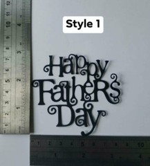 12 PCS. HAPPY FATHERS DAY PAPER DIECUT EMBELISHMENT FOR SCRAPBOOK AND CARD DECOR