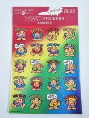 Ziggy Reward Stickers Lot of 5 Packs 8 Sheets Each American Greetings 1992