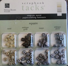 Chatterbox Scrapbook Interiors Tacks Snap-On Metal Fasteners Sitting Room Square