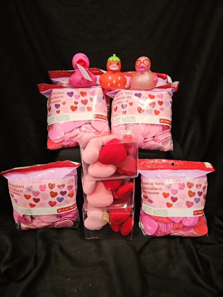Valentine’s Day Bundle-HEART FOAM Stickers- TABLE SCATTER- RUBBER DICKIES.