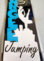 Bungee Jumping Blue 3D Laser Cut Die Cut Scrapbooking Journal Stamping Station