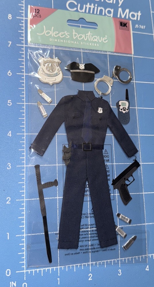 Jolee’s Boutique Dimensional Stickers ~ Police Officer 12 Pc