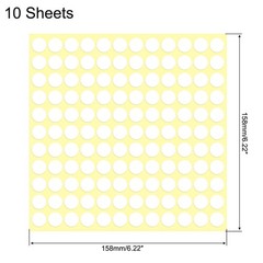 Color Sticker Round Label 13mm for Office Marker White Pack of 1320