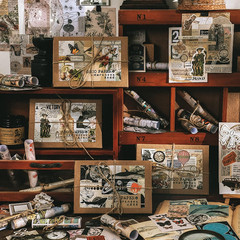 200 Pieces Vintage Ephemera Pack Decoupage Paper Junk Journal Kit Scrapbook Plan