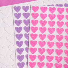 Glitter Heart Stickers! – 0.25 to 4 inch – Cute for Valentines!