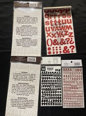 💐Lot Of 5 Recollections/Misc Scrapbooking Stickers Letters & Numbers As Pic #K