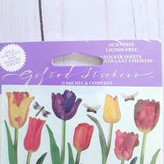 Vintage The Gifted Line John Grossman 1996 Tulip Paradise 2 Sticker Sheets