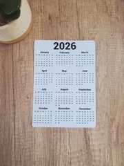 Year At A Glance Calendar Sticker Minimalist Bold Design