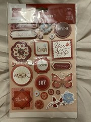 Chatter Box Stick Outs NIP 3 Dimensional Cardstock Stickers Scrapbooking Scarlet