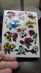 VTG Vending Machine Stickers Holographic Prismatic Birds Rainbow Flower 80s Lot