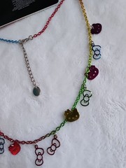 Sanrio Hello Kitty Charm Necklace 2013 Rainbow Chain
