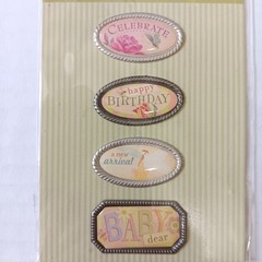 K&Company Beyond Postmarks Brenda Walton Oval Words Metal Art – 4PC