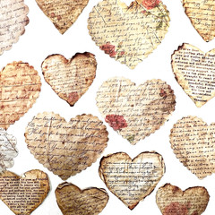Heart Valentine’s Day Collage Stickers Love Junk Journaling Scrapbooking