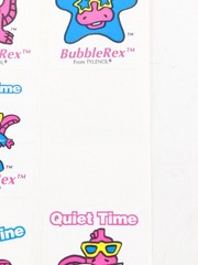 5 Vintage BubbleRex Dinosaur Sticker Mascot Tylenol Advertising 90s Unused New