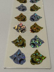 Hambly Studies Stickers Comedy Tragedy Masks Drama Theater Silver Gold 1990s USA