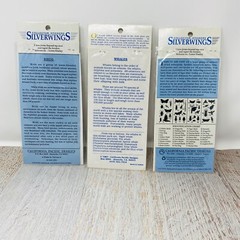 Silverwings Stickers Vintage Set of 3 Birds Whales Insects Scrapbook Puffy