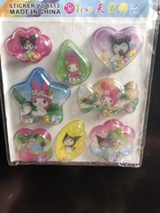 Sanrio My Melody And Kuromi Capsule Beads Sticker Sheet Vintage 90s