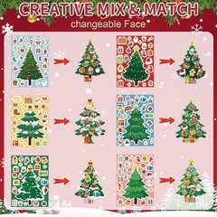 Christmas Tree Stickers for Kids DIY 36 Sheets Make Your Own Sticker Craft Party