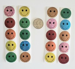 20 Holographic Happy Face Stickers/Reward Stickers/Smiley Face Stickers