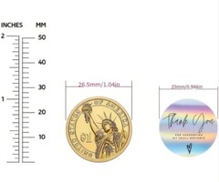 100 THANK YOU 1″ ASSORTED ENVELOPE STICKERS LABELS SEALS FEEDBACK Holographic