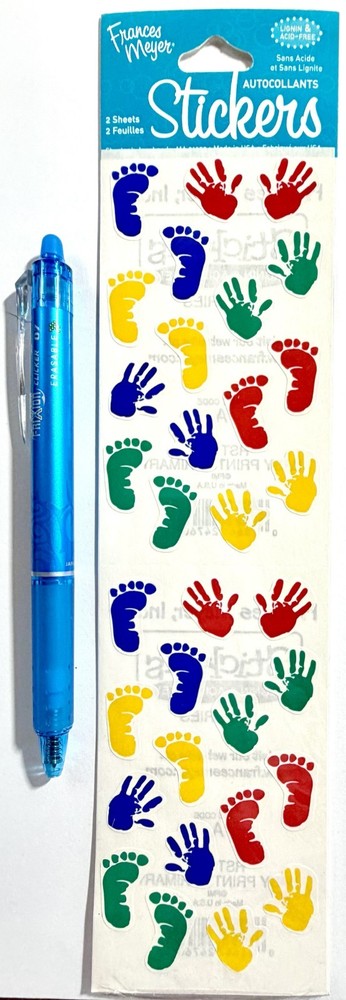 Foot Hand Prints Stickers Scrapbooking Card Making Journal Planner Frances Meyer