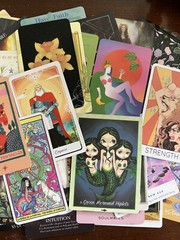 Lot Of 45 Tarot Cards Lot Junk Journal Collage Ephemera Single Swap Arcana
