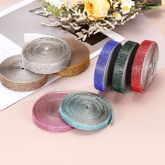 Self Adhesive Rhinestone Strips 6 Yards 0.6 Inch for Craft,Light Purple AB