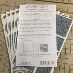 10 Mrs Grossmans Papier Blocks Bleu Stickers Homemade Paper Rustic Light Blue