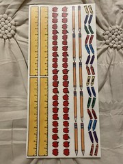 MAMBI Me & My Big Big Ideas School Borders Stickers Pencil Ruler Apple Scrapbook
