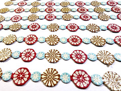 K&Company Snowflake Garland Glitter Stickers 8pc RARE Christmas Scrapbooking New