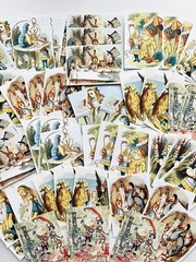 Alice in Wonderland Vintage Printed Cards 50+ Alice Cards Each 1.5×3.5” #AW52