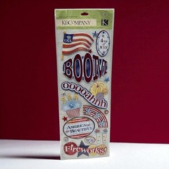 Patriotic Vintage Sticker Lot K&Company 4th of July 1998 American Flag Old Glory
