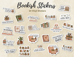 Bookish / Book Lovers / Reading / Book / Kindle Stickers Vinyl Stickers – 24 pcs