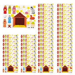 Oriental Trading Religious Make-A-Nativity-Scene Sticker Sheets, 6 1/2″ x 4