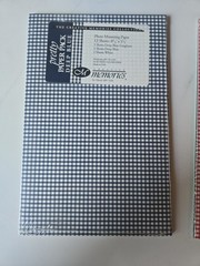 Lot of 2 Creative Memories PRETTY PAPER PACK 8.5″X5.5″ Red & Blue Gingham Solid