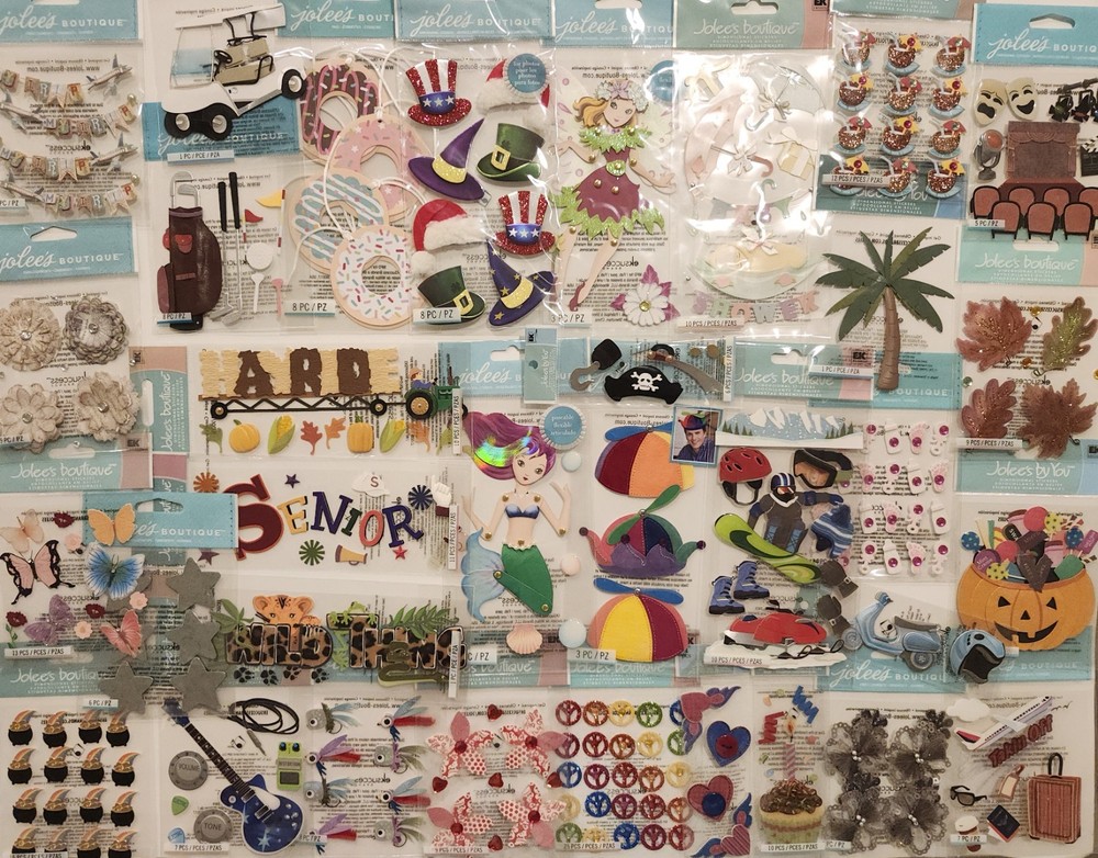 JOLEE’S BOUTIQUE Lot of 33 packs Dimensional Scrapbooking Stickers Assorted Mix