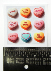 Conversation Hearts Candy Mini Sticker Sheet Valentine’s Day
