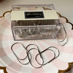 Silver Jumbo Paper Clips, 50pcs 50mm/2″ Large Wide Paper Clips Non Skid Smoot…