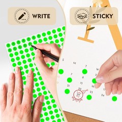 Color Coding 4200 Fluorescent Green Round Stickers – Perfect for Home or Office