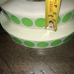 2x- Round Dot Color Coding 1/2 Inch Stickers Circle Labels 2900 qty NEON GREEN