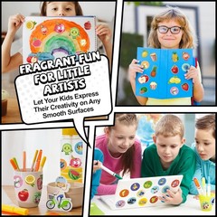 Smelly Stickers for Kids, Scratch & Sniff Scented Stickers 16 Unique Scents 8…