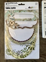 Basic Grey *CAPPELLA* Accessories LOT: 2 Doilies, 6×6 Paper Pad, Take Note Pops+
