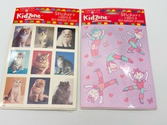 Vtg Forget Me Not Cat Sticker 2 Packs 90s Kittens Scrapbook Stationery Kawaii