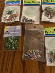 Scrapbooking Craft Embellishment Lot Eyelet Outlet Brads, Metal Words, Etc.